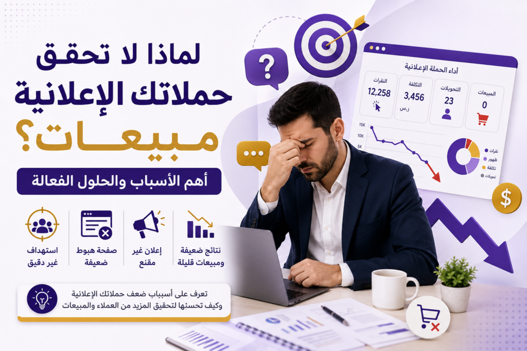 أسباب عدم تحقيق الحملات الإعلانية للمبيعات وطرق تحسين النتائج