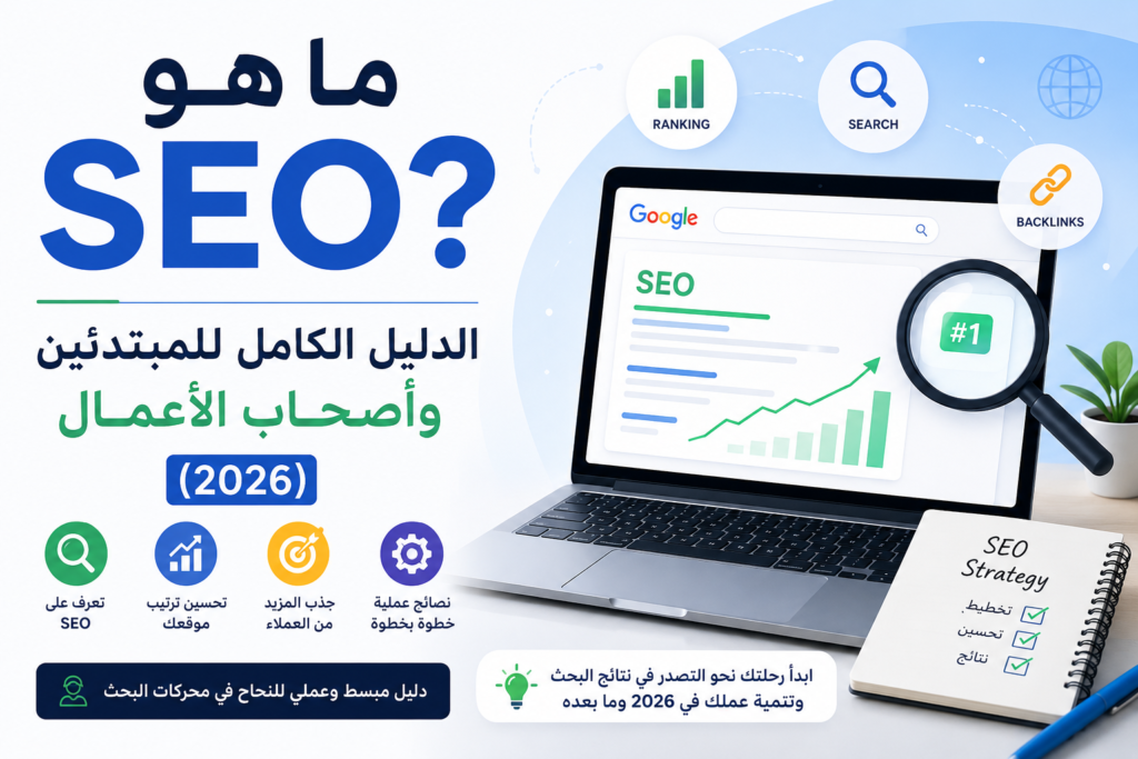 ما هو SEO؟ الدليل الكامل للمبتدئين وأصحاب الأعمال (2026)