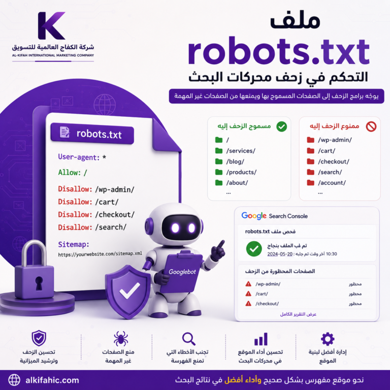 ملف robots.txt للتحكم في زحف Googlebot وفحص الصفحات المحظورة باستخدام Google Search Console